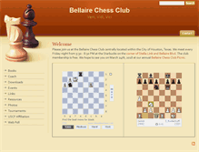 Tablet Screenshot of bellairechessclub.com
